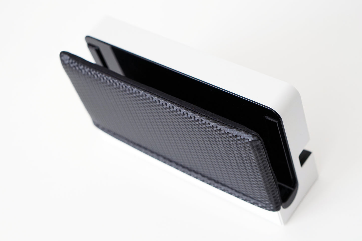 Black Carbon Fiber - Padded Dock Sock Cover Made for Nintendo Switch